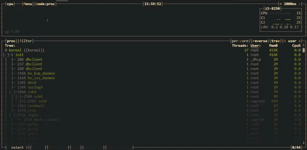 Linux & FreeBSD Resource Monitoring with bpytop 4 bpytop freebsd after m
