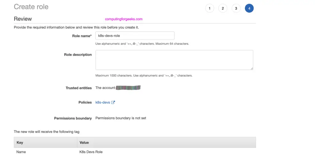 Grant Developers Access to EKS Kubernetes Cluster 4 eks create k8s role 04