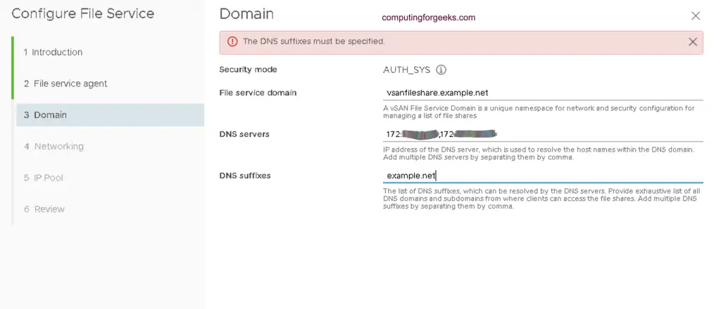 Enable NFS File Service in VMware vSAN Storage Cluster 8 enable file service vsan cluster 08