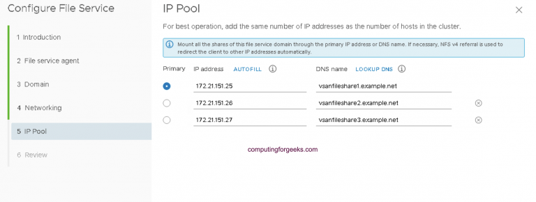 enable file service vsan cluster 10