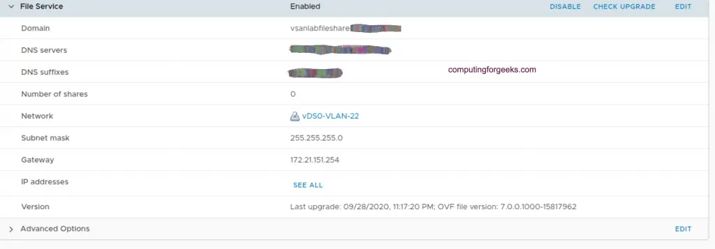 Enable NFS File Service in VMware vSAN Storage Cluster 12 enable file service vsan cluster 12