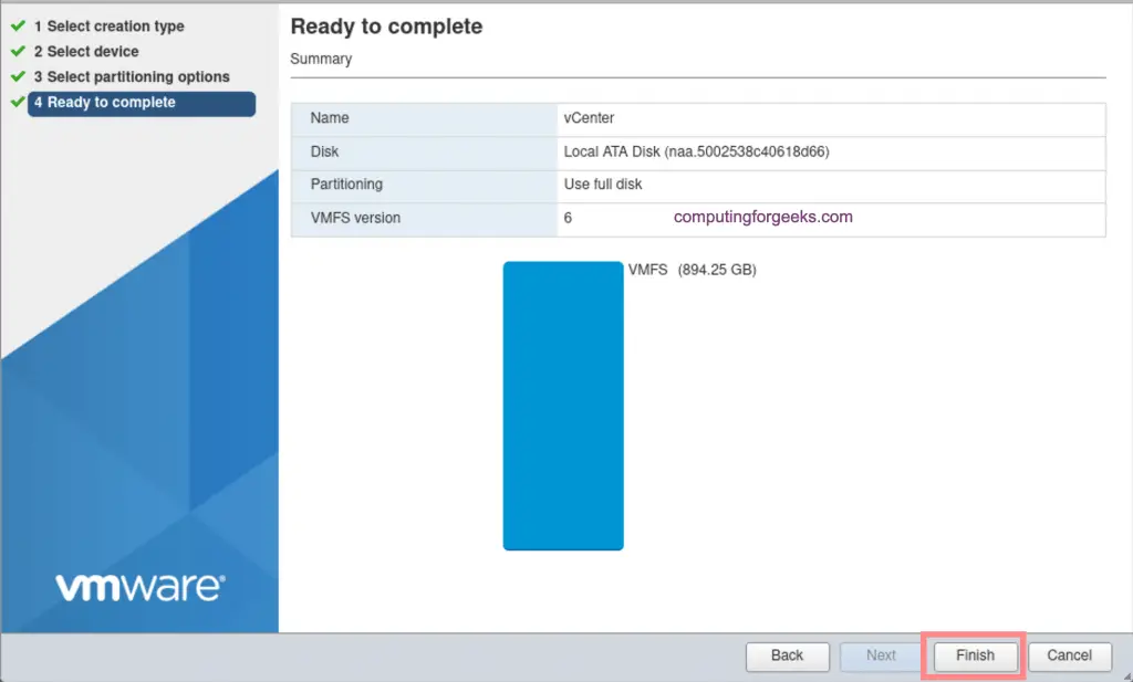 How To Install vCenter 7 Server Appliance on ESXi Host 6 install vcenter server 06