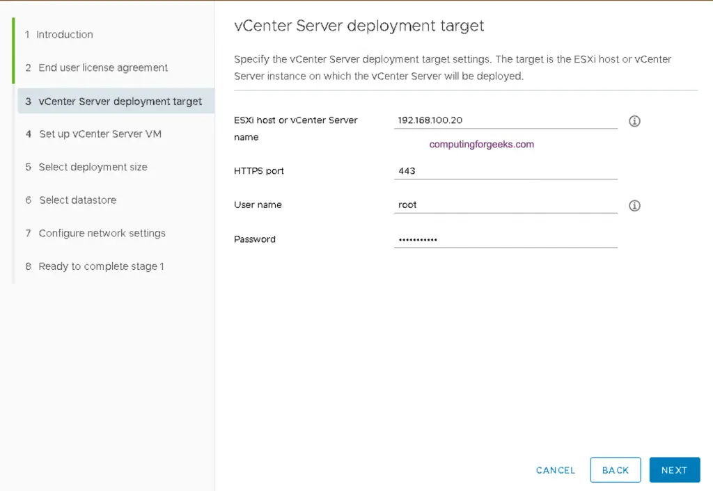 How To Install vCenter 7 Server Appliance on ESXi Host 16 install vcenter server 16