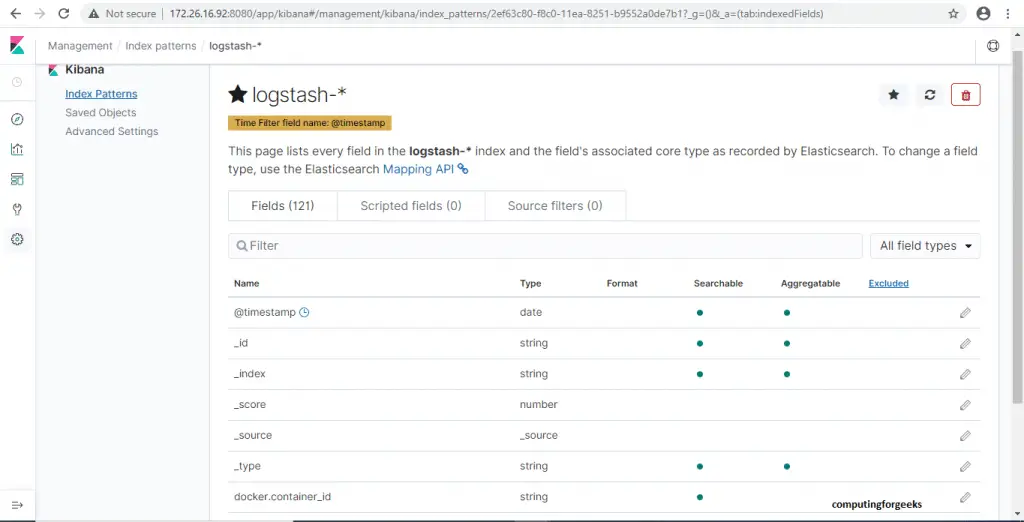 How To Install MicroK8s Kubernetes Cluster on CentOS 8 8 microk8s kibana add index 3