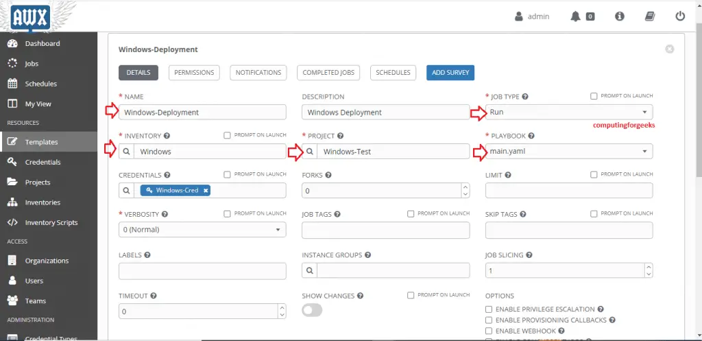 Automate Windows Server 2019 & Windows 10 Administration with Ansible 5 AWX Template