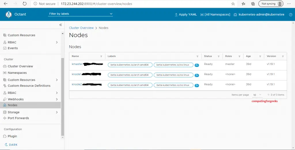 VMware Octant - Visualize & Monitor Kubernetes Deployments 6 Octant 6 nodes view