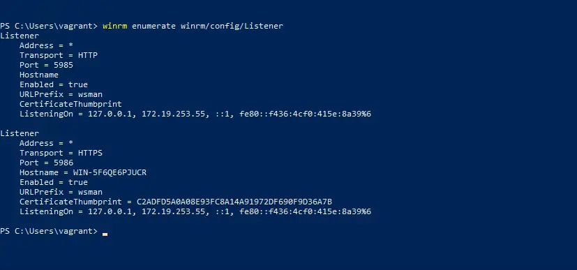 Automate Windows Server 2019 & Windows 10 Administration with Ansible 3 WinRM script setup check listener