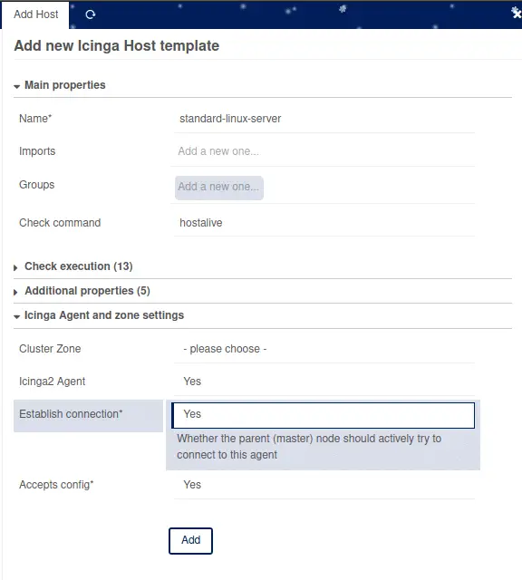 Automate Icinga2 Configurations with Icinga Director on CentOS 8|RHEL 8 10 add host icinga director 2