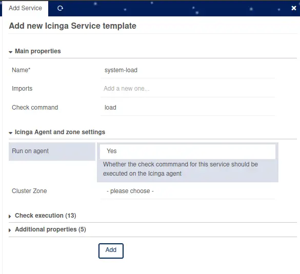 Automate Icinga2 Configurations with Icinga Director on CentOS 8|RHEL 8 4 add service template icinga