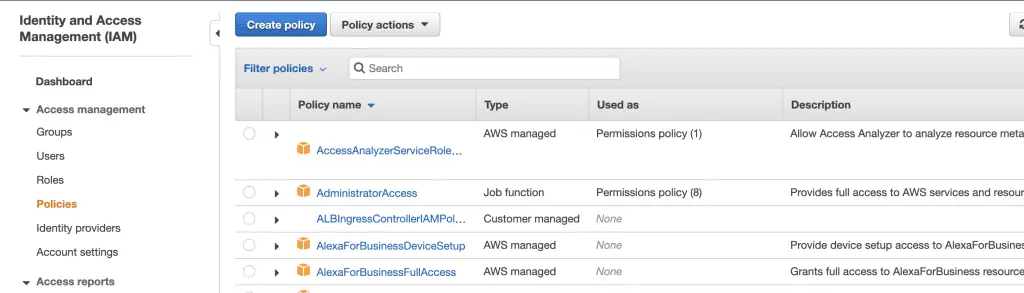 How To Stream Logs in AWS from CloudWatch to ElasticSearch 1 create policy