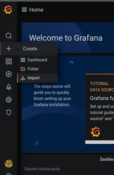 Install Grafana on Kubernetes for Cluster Monitoring 8 import option grafana