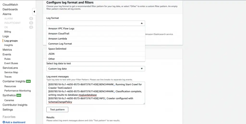 How To Stream Logs in AWS from CloudWatch to ElasticSearch 9 log format 2 2