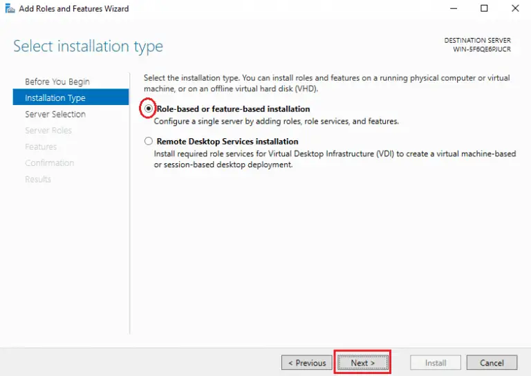 Install Windows Service Update Services (WSUS) on Windows server 2019