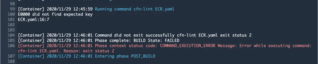 How To Validate CloudFormation Templates with cfn-lint and cfn-nag 2 Build Project Fail Results