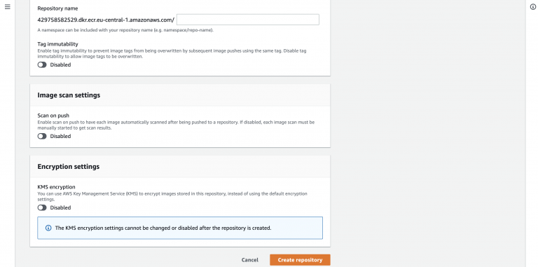 Configure Repository Settings