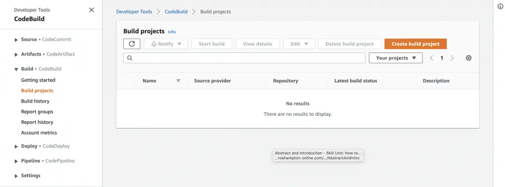 AWS ECS: Automatically Update ECS Services using CodePipeline 1 Create Build Project 1