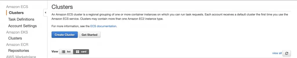 Running Docker Containers on AWS With ECS - Part 1 1 Create Cluster