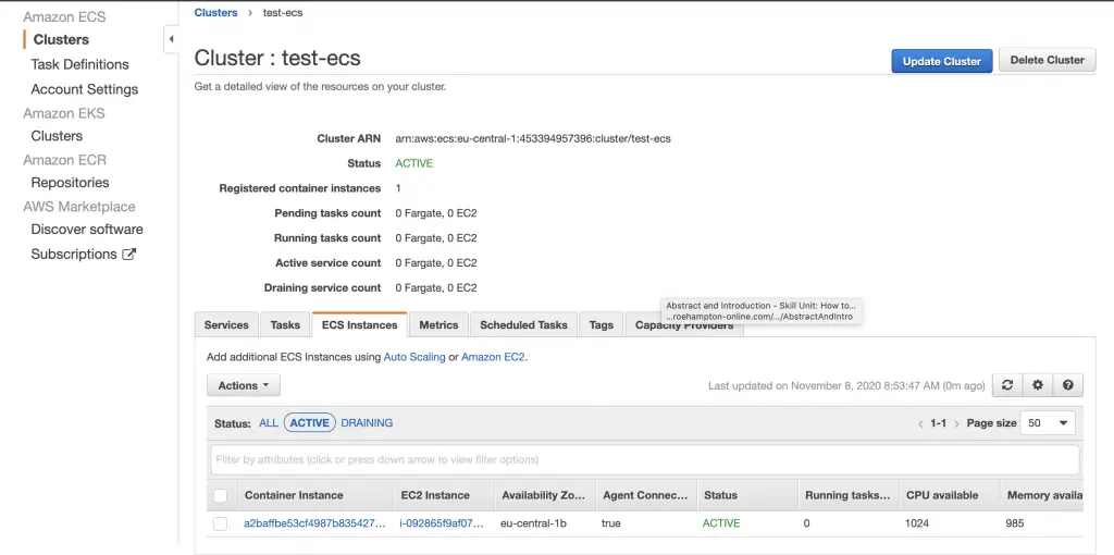 Running Docker Containers on AWS With ECS - Part 1 4 ECS EC2 Cluster