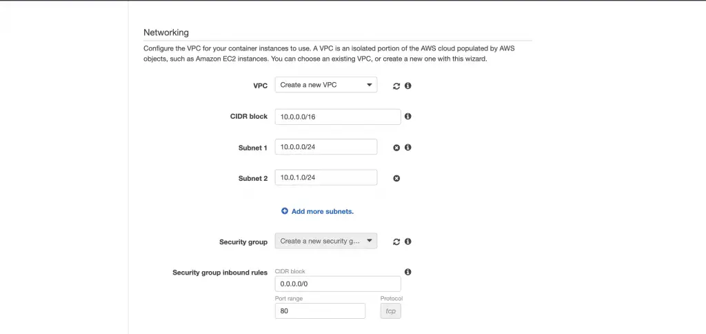 Running Docker Containers on AWS With ECS - Part 1 8 Networking Configuration