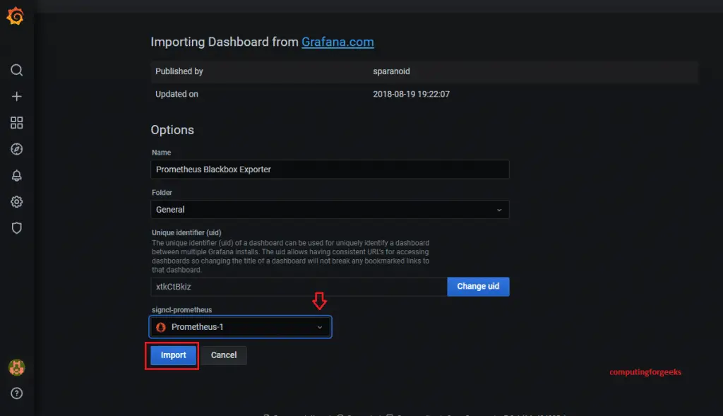 How To Monitor Linux Server Uptime with Prometheus 15 grafana add created prometheus source