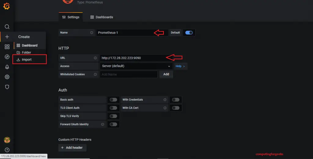 How To Monitor Linux Server Uptime with Prometheus 13 grafana add dashboard 1