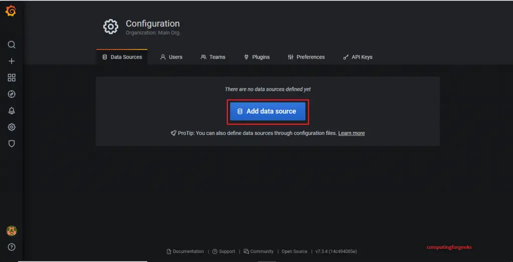 How To Monitor Linux Server Uptime with Prometheus 9 grafana add datasource