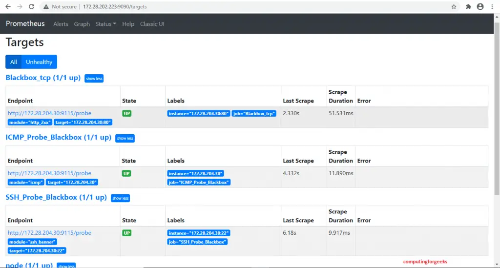 How To Monitor Linux Server Uptime with Prometheus 3 prometheus all probes added
