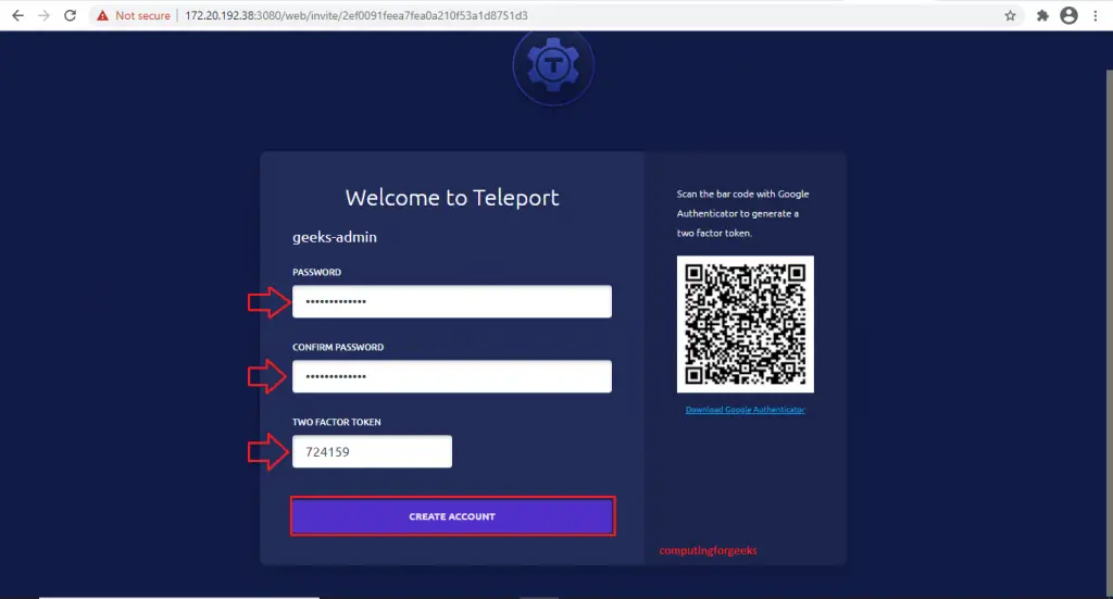 Teleport - Secure Access to Linux Systems and Kubernetes 5 teleport login 2factor add password plus code