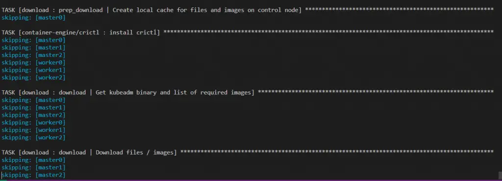 Install Kubernetes Cluster on Debian 10 with Kubespray 2 kubespray progress