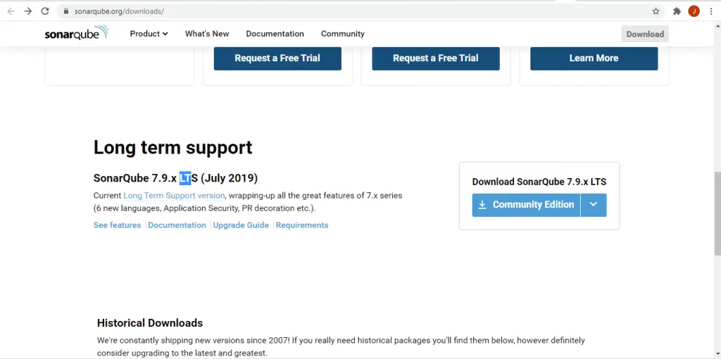 Install SonarQube Code Review Tool in CentOS 7 1 SonarQube LTS Page