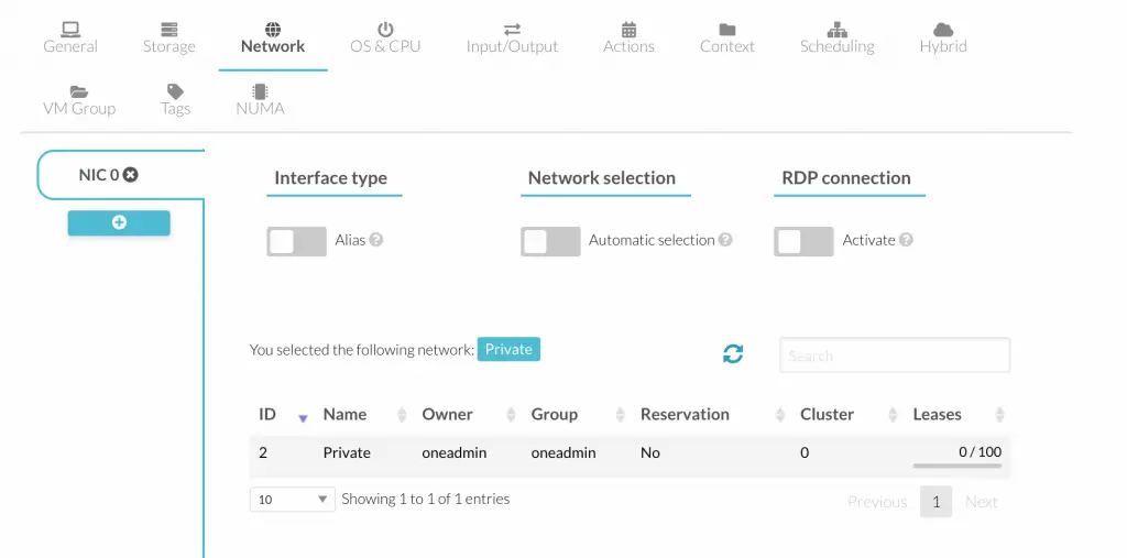 Create CentOS|Ubuntu|Debian VM Templates on OpenNebula 4 Create VM Template OpenNebula 04