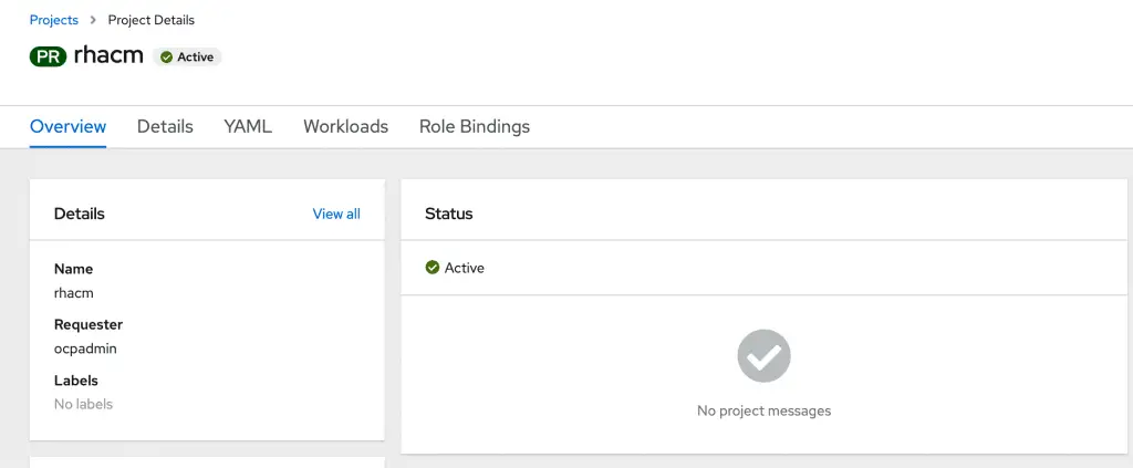 Install Red Hat Advanced Cluster Management on OpenShift 4.x 3 Install Red Hat Advanced Cluster Management 02