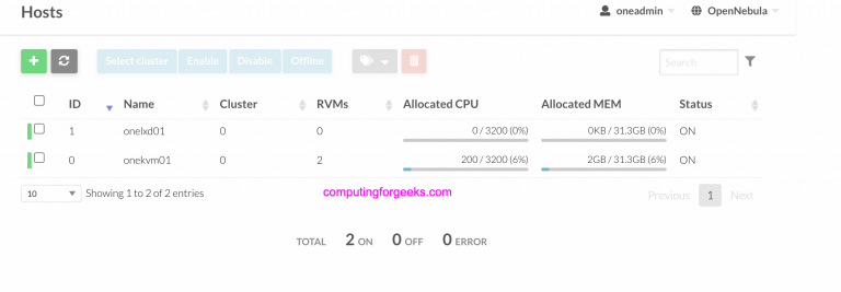 install opennebula lxd node 03