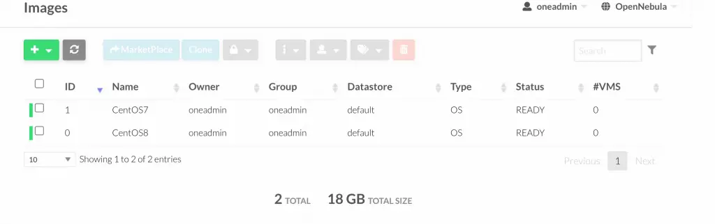 Import CentOS 8 | CentOS 7 Qcow2 Images on OpenNebula 9 upload centos opennebula images 07
