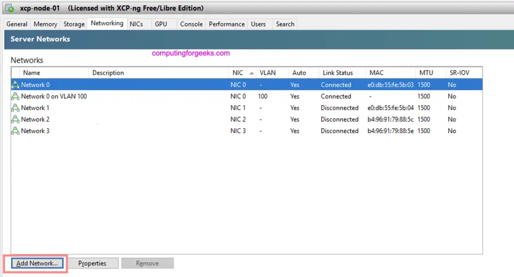 How To Create Internal Network in Xen | XCP-ng 1 Create Internal Network Xen XCP ng 01