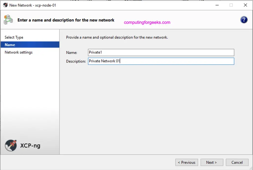 How To Create Internal Network in Xen | XCP-ng 3 Create Internal Network Xen XCP ng 03