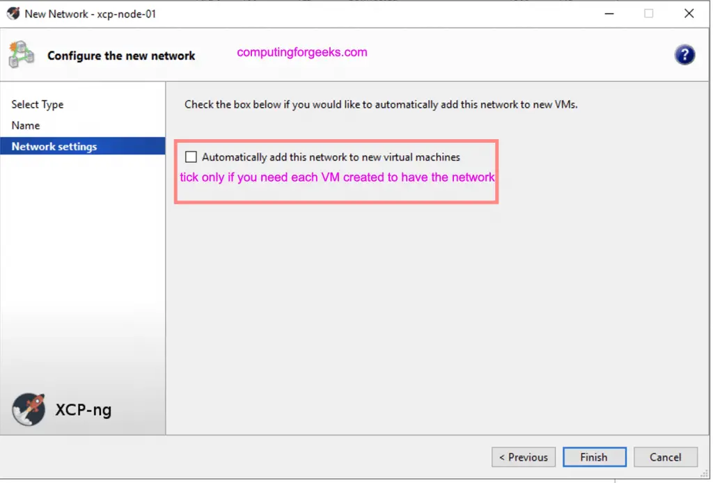 How To Create Internal Network in Xen | XCP-ng 4 Create Internal Network Xen XCP ng 04