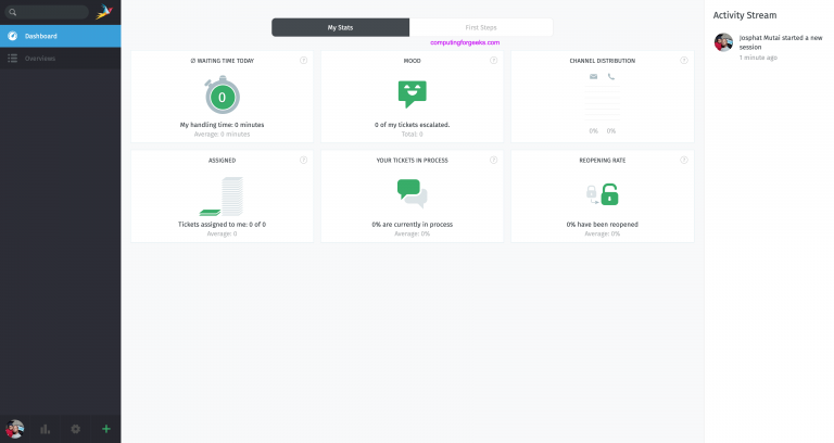 Install Zammad Helpdesk Dashboard 06
