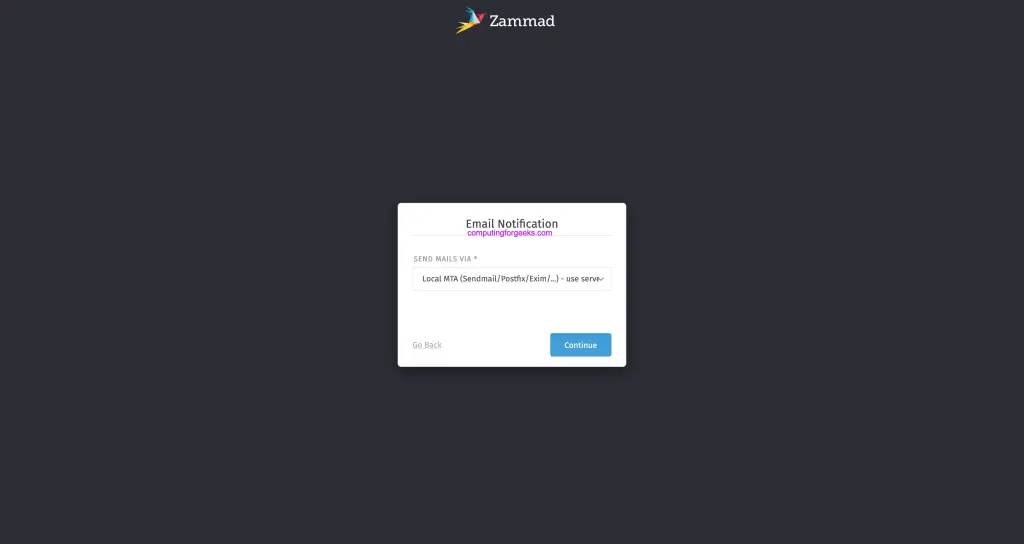 Install Zammad Helpdesk System on Ubuntu 20.04|18.04 5 Install Zammad Helpdesk Email Notifications 05