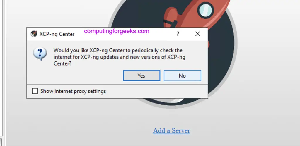 Managing XCP-ng Hypervisor with XenCenter | XCP-ng Center 6 Managing XCP ng Hypervisor with XenCenter XCP ng Center 05