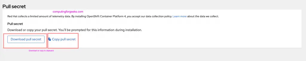 How To Install OKD OpenShift 4.7 Cluster on OpenStack 4 openshift install pull secret