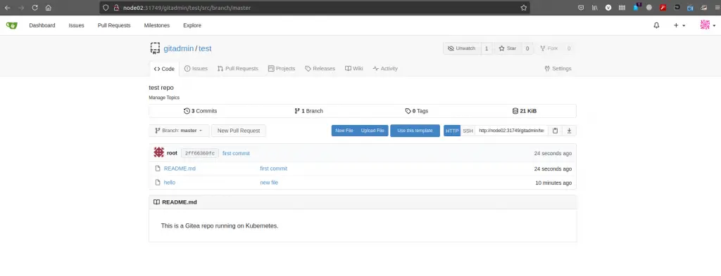 deploy gitea on kubernetes 7