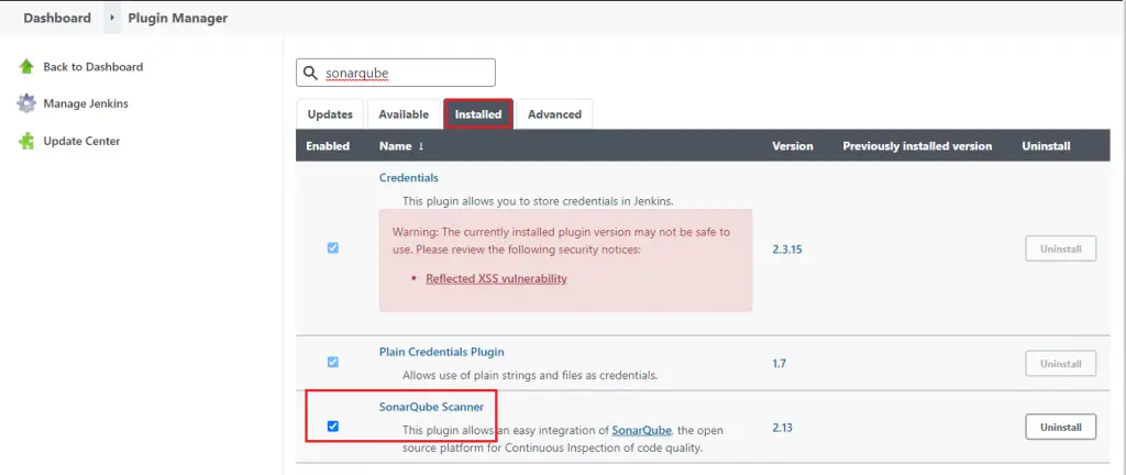 How To Integrate SonarQube with Jenkins 4 show sonarqube scanner is installed
