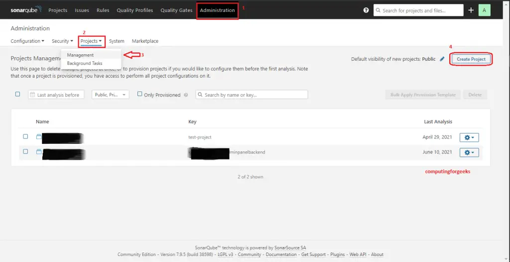How To Integrate SonarQube with Jenkins 17 sonarqube scanner create poject in sonarqube