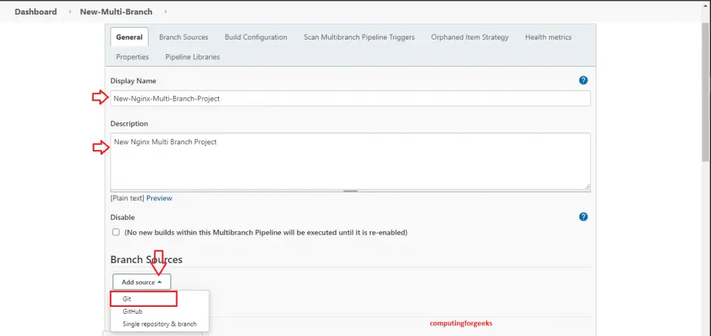 How To Use Multi-Branch Pipeline in Jenkins 11 jenkins new multi branch item title description and source