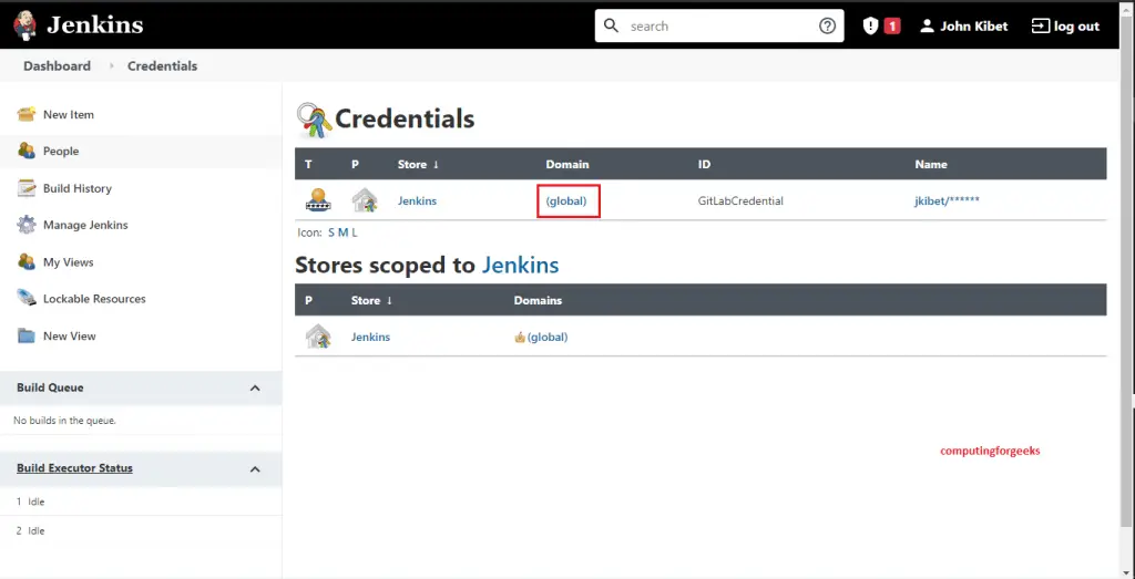 How To Add Multiple Kubernetes Clusters to Jenkins 7 kubernetes jenkins manage credentials click domain step3