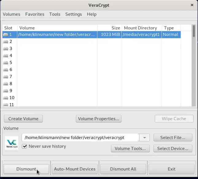 Encrypt Files and Directories on Linux using VeraCrypt 19 How To Encrypt Files and Directories on Linux using VeraCrypt 30