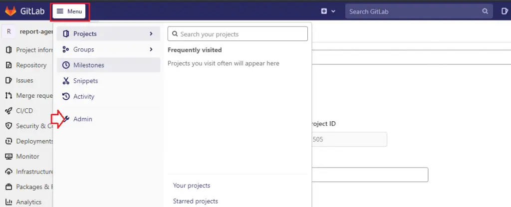 Resolve "Url is blocked: Requests to the local network are not allowed" GitLab Error 2 Menu Admin 1