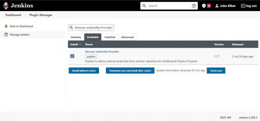 Separate Jenkinsfiles from Sources and Prevent unwarranted editing 3 jenkins remote jenkisfile available and selected 1