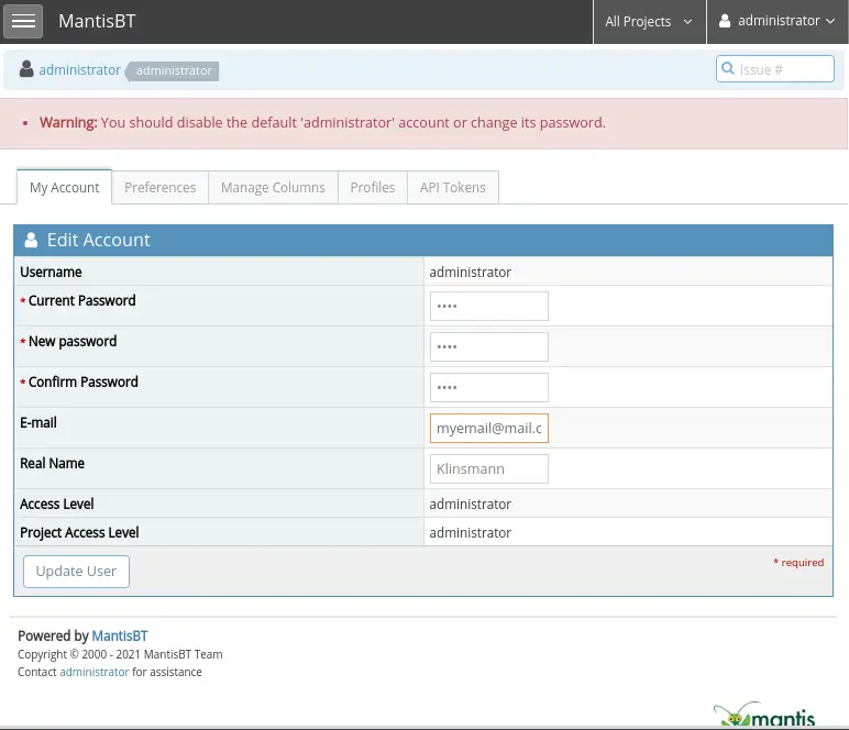 Install Mantis Bug Tracker on Rocky Linux 8 /CentOS 8 4 Install Mantis Bug Tracker on CentOS 8 Rocky Linux 8 7